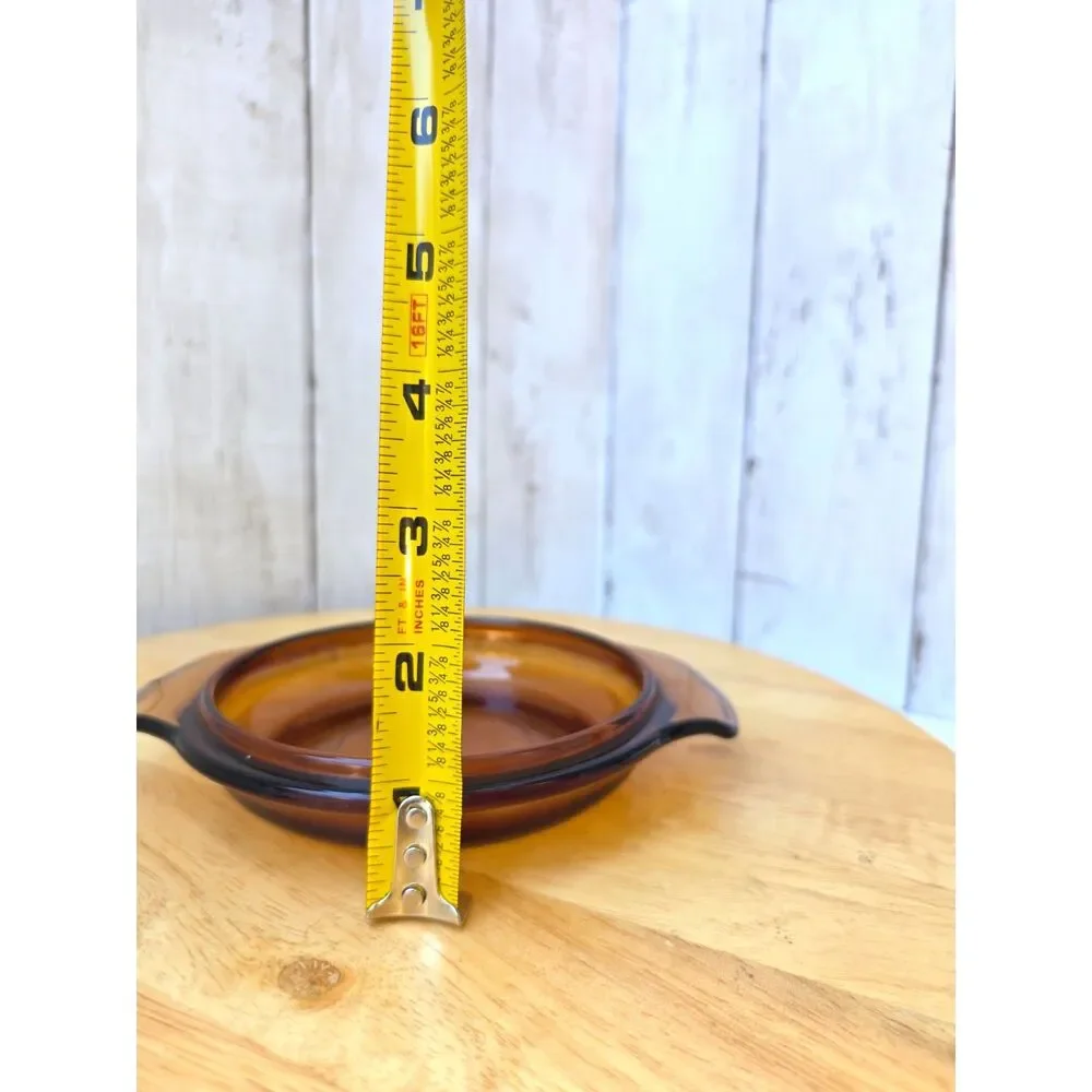 Vintage Fire King Amber brown 12 oz casserole lid replacement 472